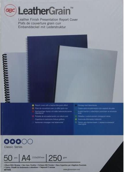 Actual product image GBC LeatherGrain cover material