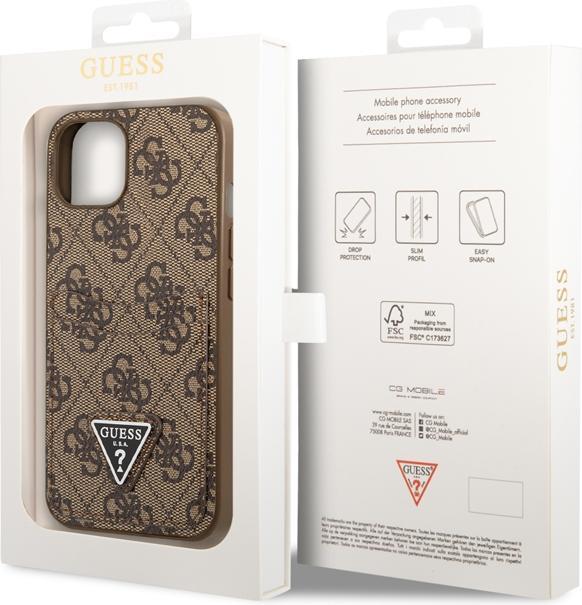 Produktbild Guess Hülle PU 4G Kartenhalter, Braun Series (Apple iPhone 14 Plus)