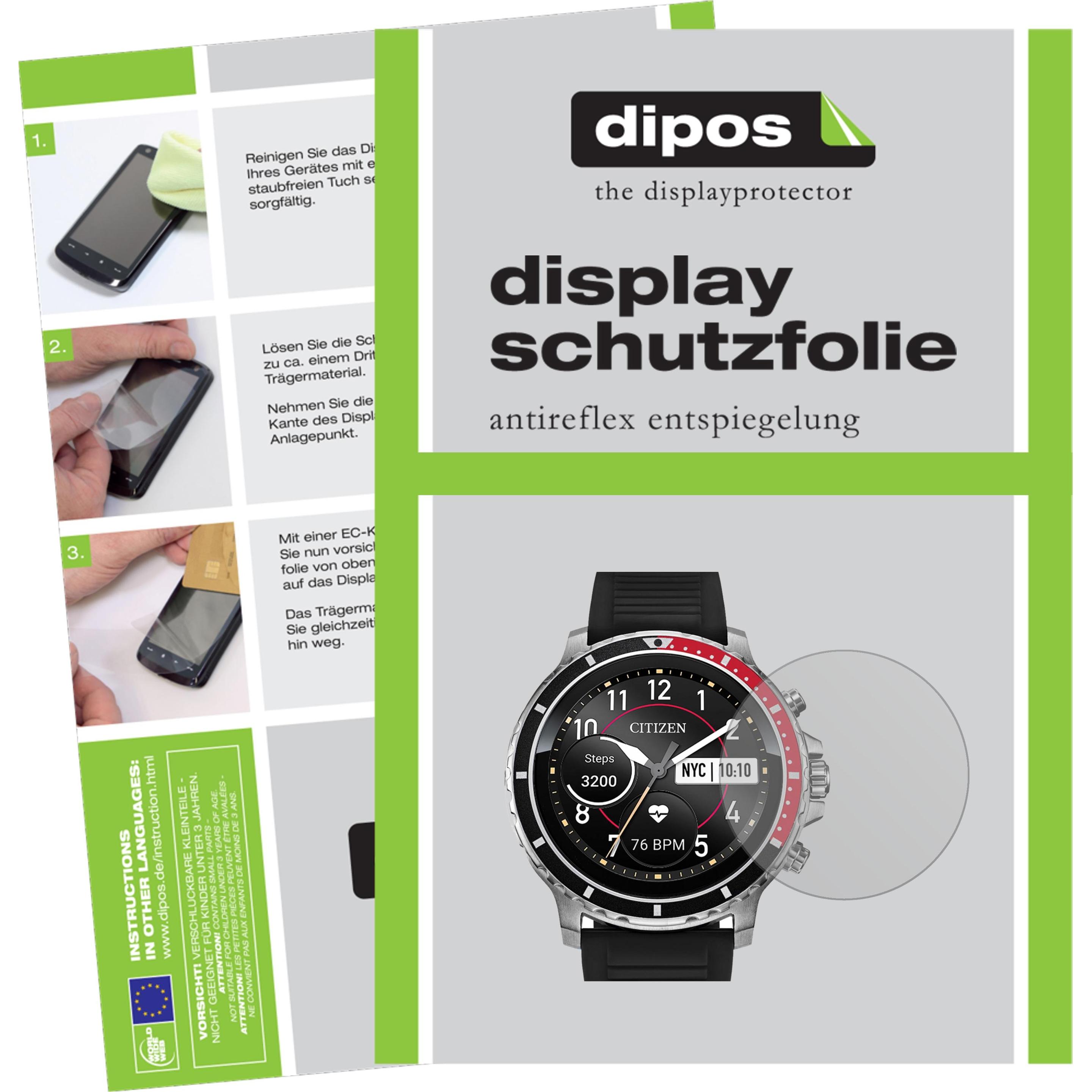 Dipos Displayschutzfolie Antireflex, Smartwatch Schutzfolie, Transparent
