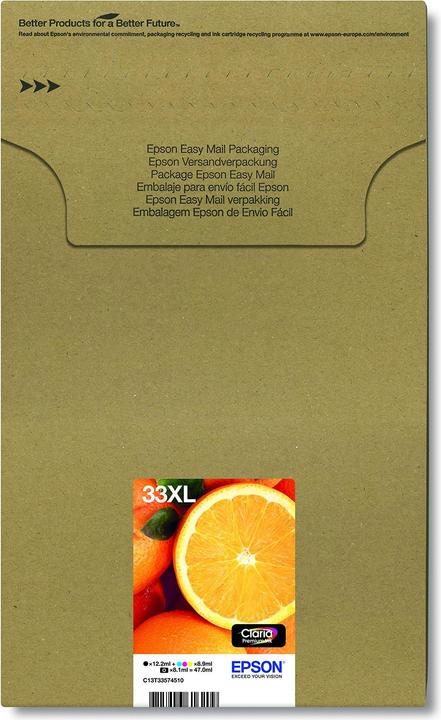 Produktbild Epson Multipack 5-colours 33XL Claria Premium Ink EasyMail (BK, C, M, Y)