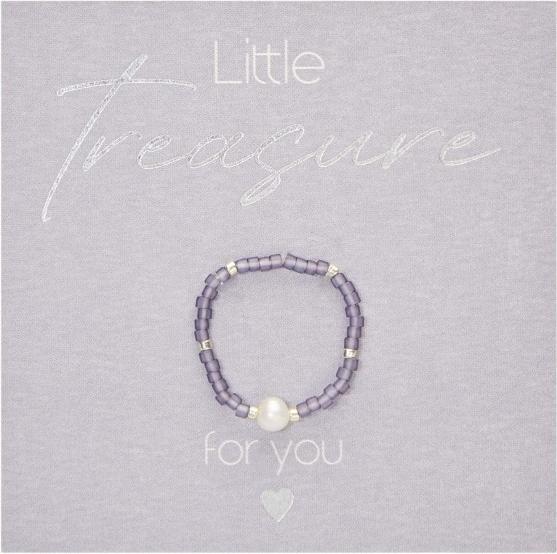 Immagine prodotto HCA Anello Piccolo Tesoro - viola (Tessuto, Miyuki e perle d'acqua dolce)