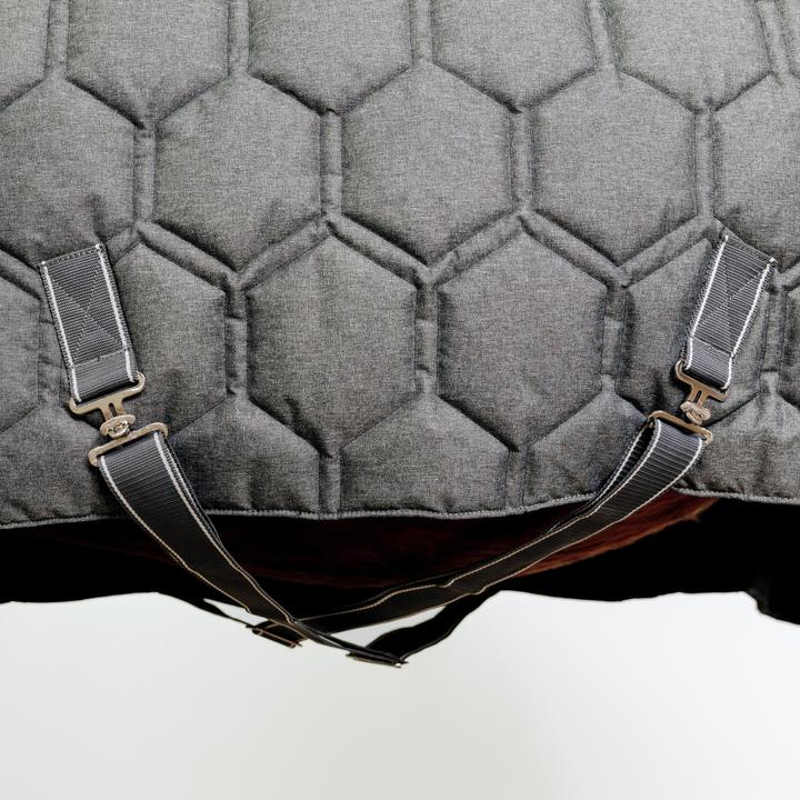 Image du produit Fouganza Couverture d'écurie Combo cheval/poney - 400 gris foncé (155 cm)