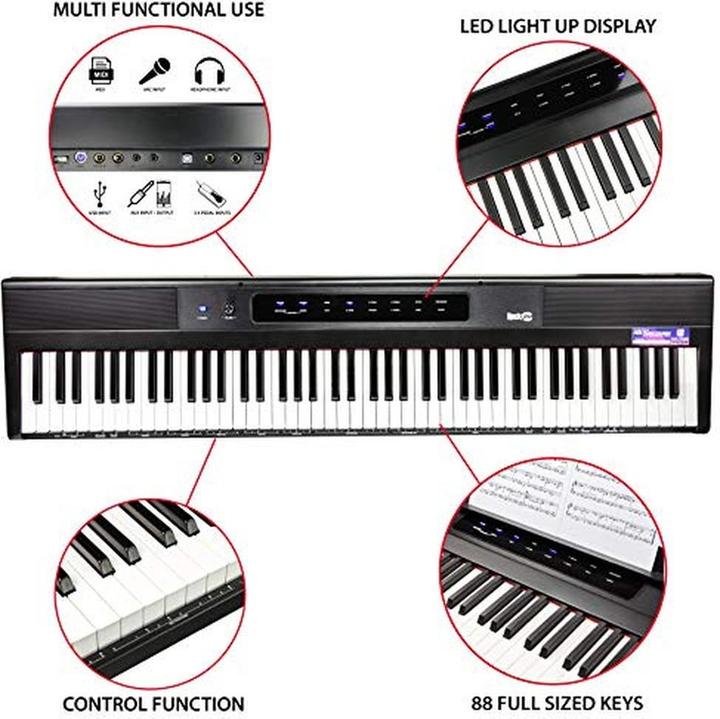 Productafbeelding PDT RockJam 88 Key Beg Digitale Piano (88 Sleutels)
