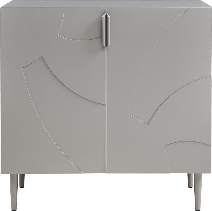 Image du produit En.Casa Sideboard Starvili mit 2 Türen 75x76x38 cm Grau (76 x 38 x 75 cm)