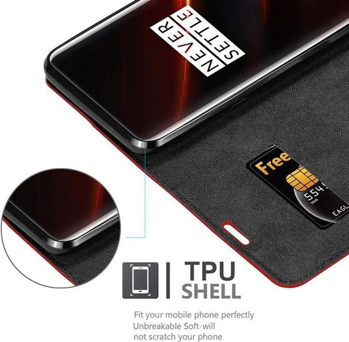 Actual product image Cadorabo Book Invisible Magnet Cover (OnePlus 7T Pro)