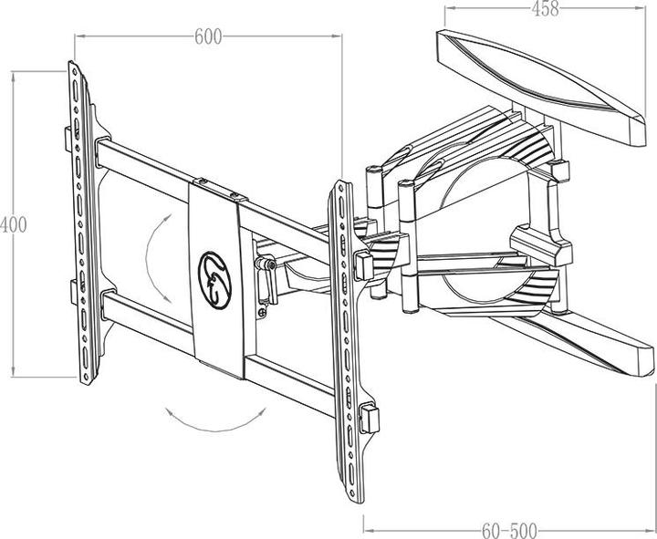 Actual product image Hagor BrackIT L HD - Mounting kit (wall mount) for LCD display - lockable (Wall, 55", 40 kg)