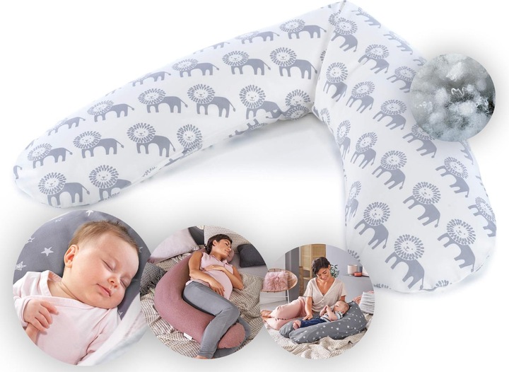 Produktbild Theraline Stillkissen "Das Original" mit Polyester Hohlfaser Füllung inkl. Bezug 190 cm (190 cm)