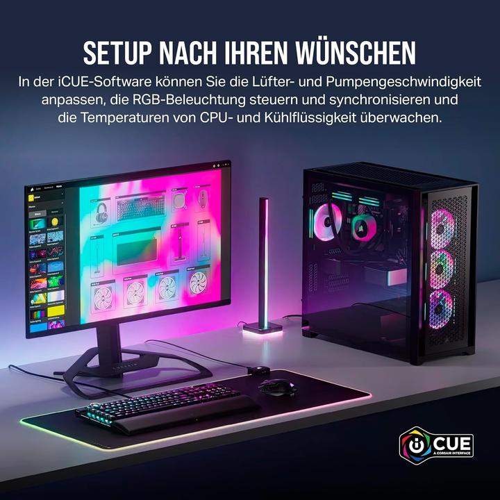 Image du produit Corsair Ventilateur iCUE LINK QX120 RGB 120 mm PWM (noir, kit de démarrage) (120 mm, 3 x)