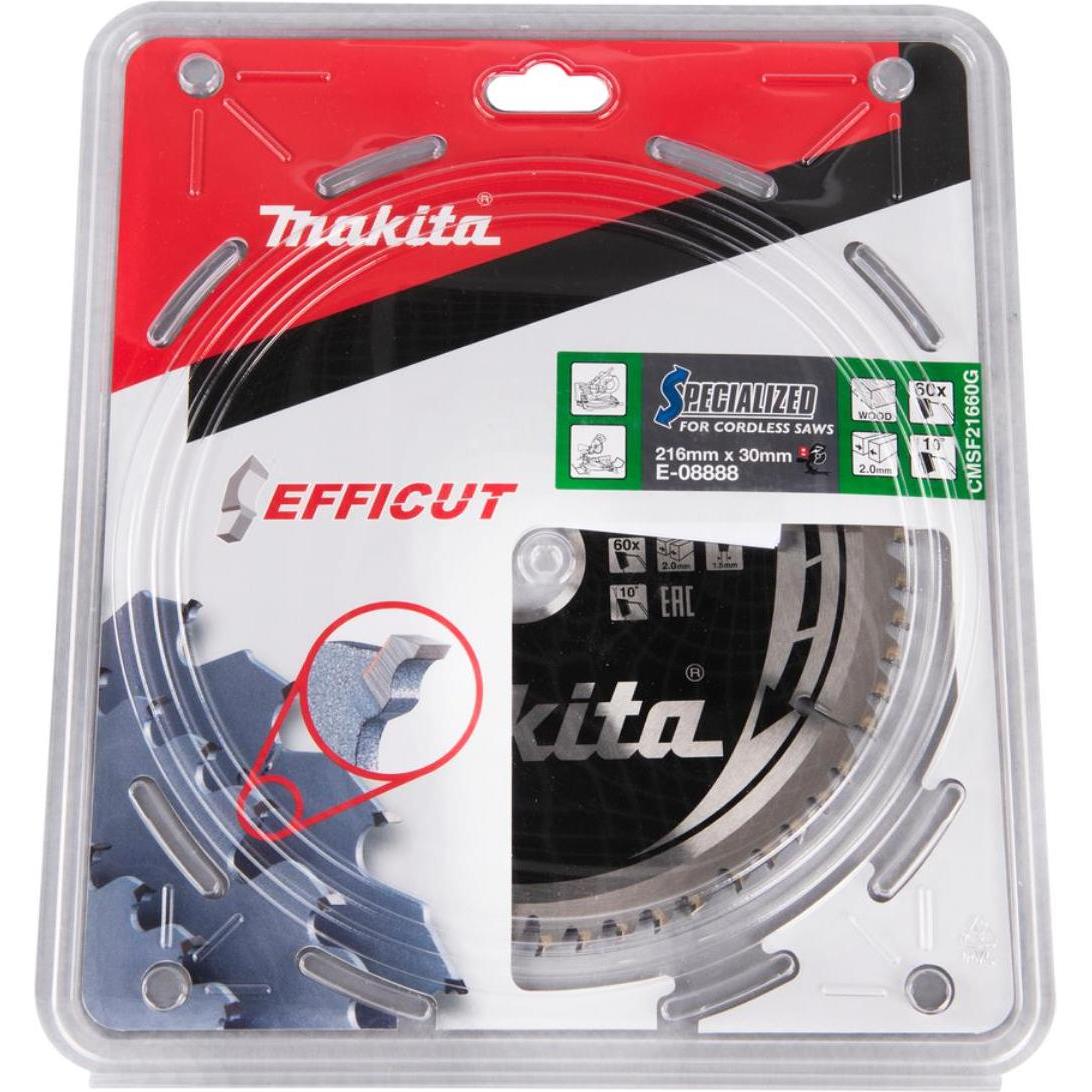 Thumbnail - Makita, Sägeblatt, E-08888 TCT-Säge 216X30X2.0MM, Z-60 EFFICUT