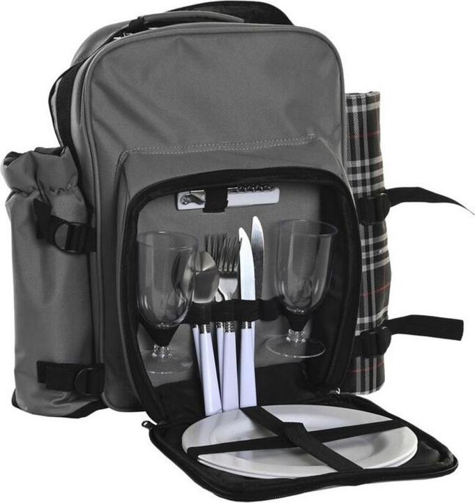 DKD Home Decor Picnic set 28,5 x 20 x 39 cm Dark grey