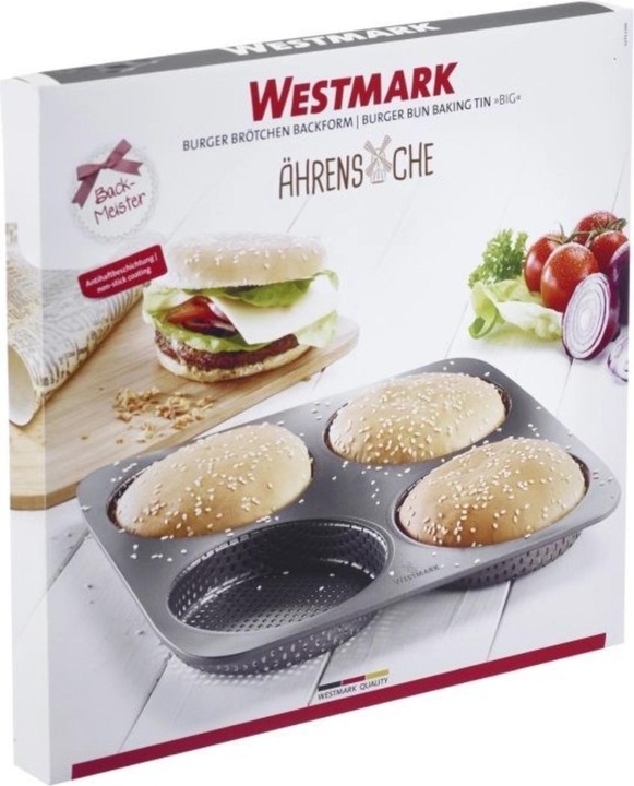 Produktbild Westmark 4er Burger Brötchen Backform Big, 28x28cm (28 cm)