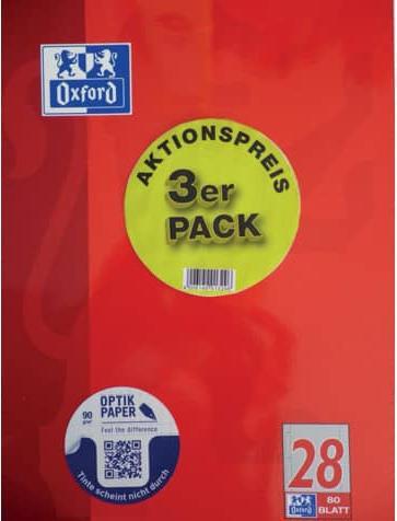 Actual product image Oxford SCHOOL - college notebook (A4, Checked, Soft cover)