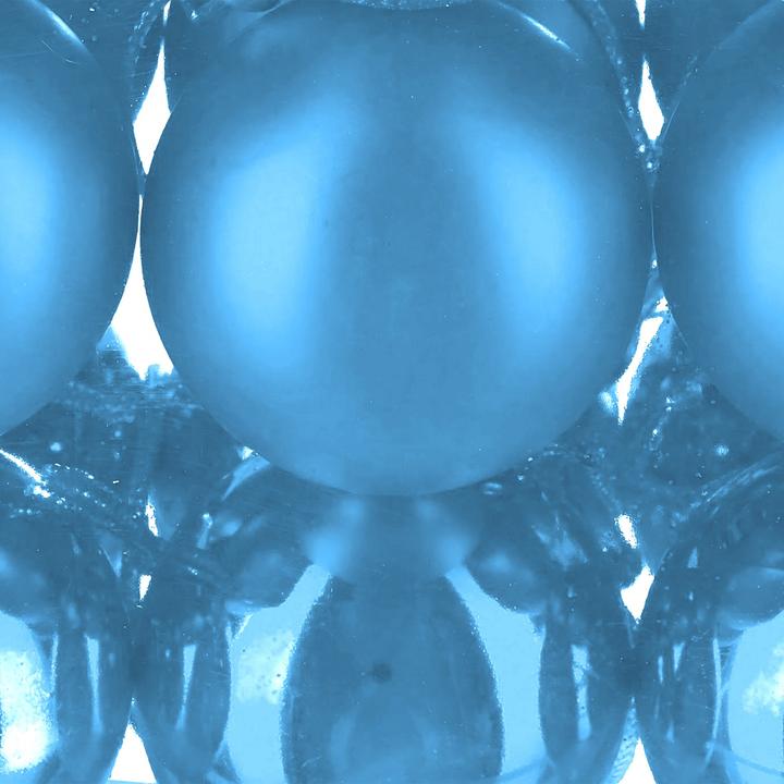 Produktbild Relaxdays - Weihnachtskugeln 50er Set, Türkis/ Silber, 7 x 6 cm (50 x)