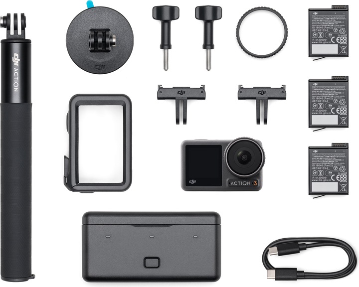 Produktbild DJI Osmo Action 3 Adventure Combo (24p, Bluetooth, WLAN)
