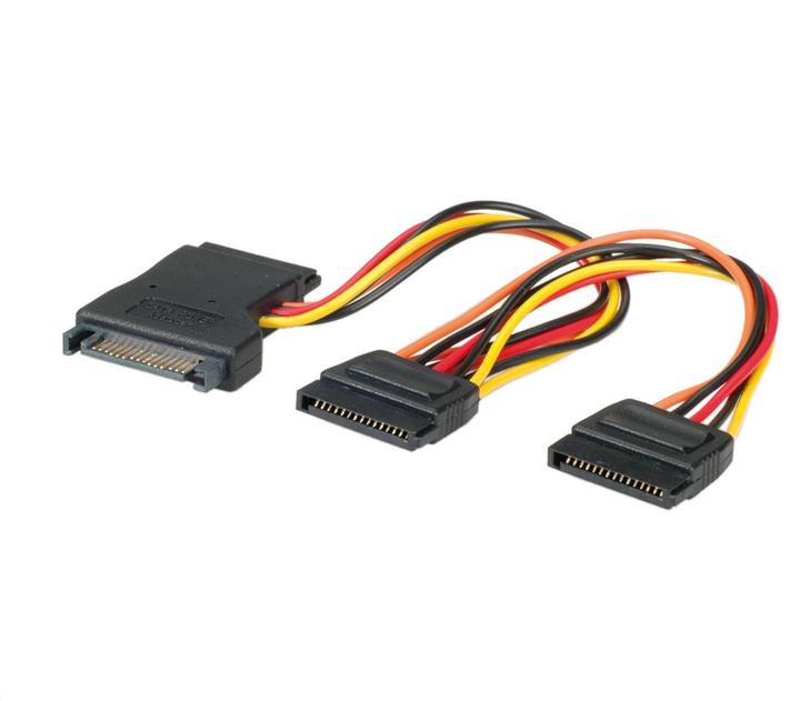 Image du produit Roline Câble d'alimentation en Y interne, 3x SATA ST- SATA (16 cm)