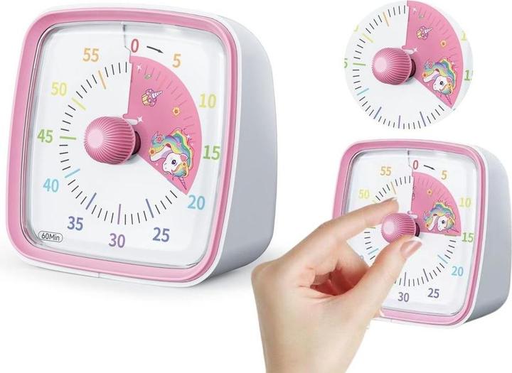 Produktbild Lean Toys Countdown-Timer mit Alarm, Regenbogenknopf