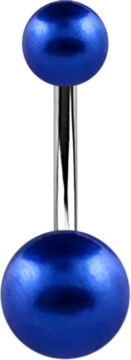 Immagine prodotto Star Piercing Banana argento con due perline blu scuro (senza ottone, Acciaio chirurgico 316L)