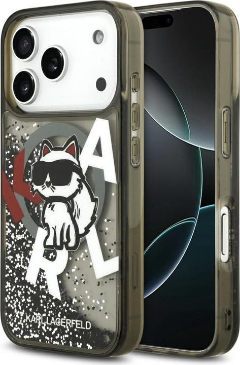 Karl Lagerfeld - Glitter MagSafe - iPhone 17 Pro - Liquid Choupette Head (Apple iPhone 17 Pro)