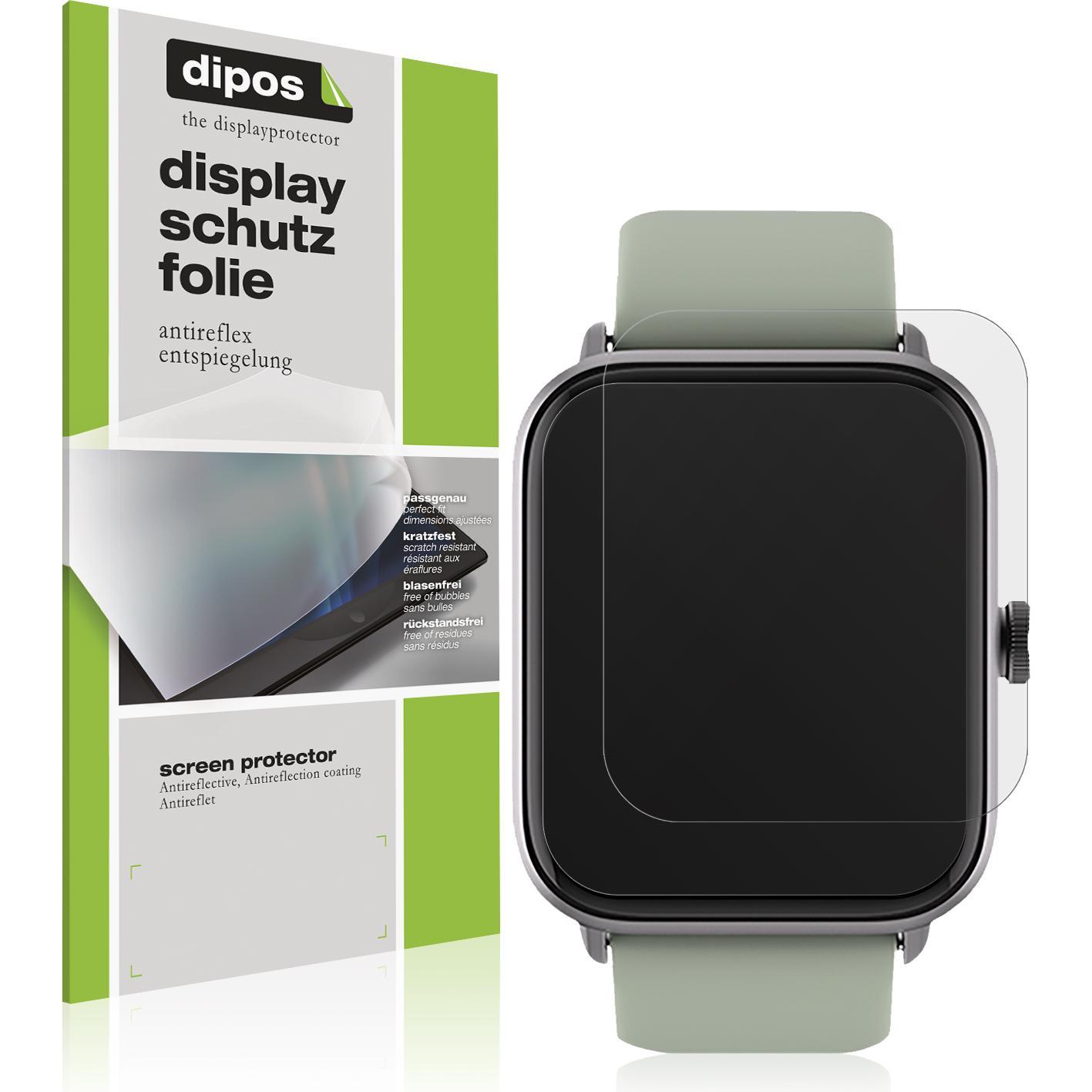 Dipos Displayschutzfolie Antireflex, Smartwatch Schutzfolie, Transparent