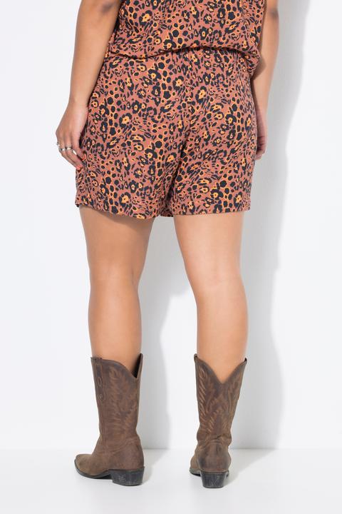 Image du produit Studio Untold Short en mousseline, imprimé léopard, coupe Wide Legs (54)