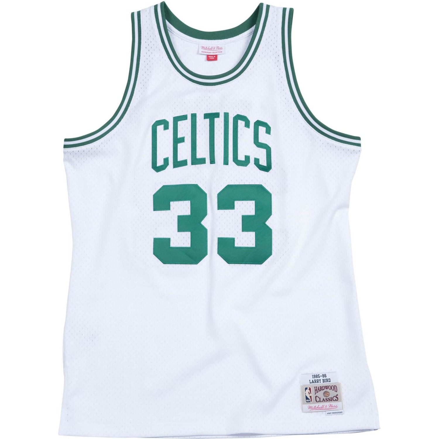 Mitchell & Ness, Herren, Sportshirt, Swingman Jersey Boston Celtics 198586 Larry Bird (S), Weiss, S