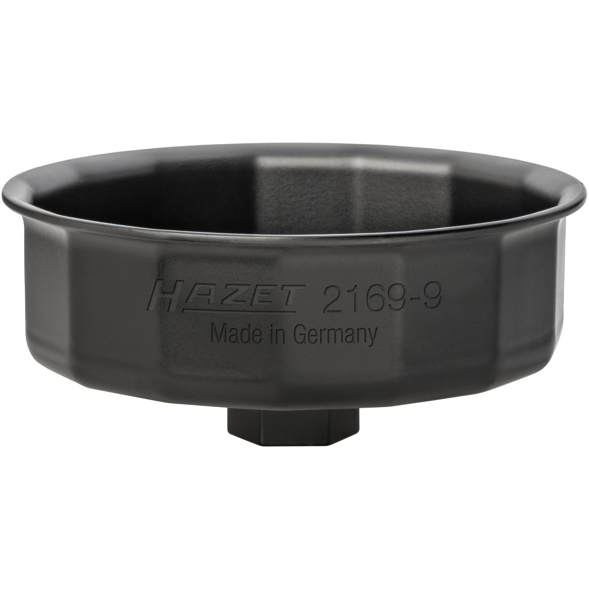 HAZET, Fahrzeug Werkzeug, Ölfilter-Schlüssel 2169-9 ∙ Aussen-Sechskant 24 mm, Vierkant12,5 mm (1/2 Zoll) ∙ Aussen 15-kan...