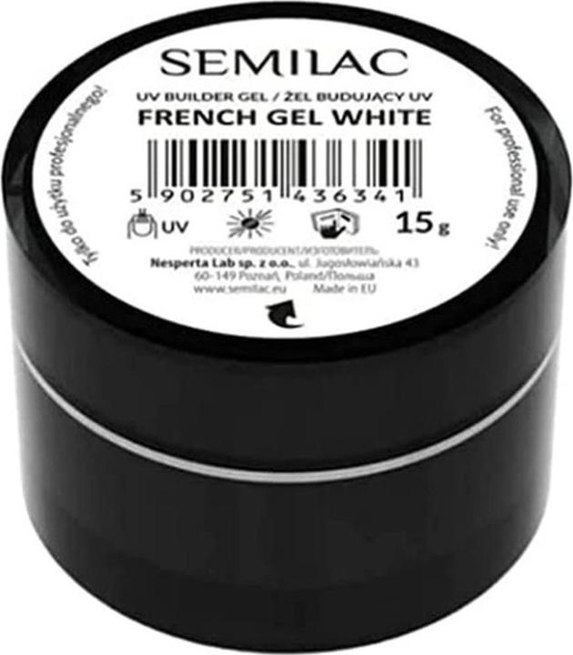 Produktbild Semilac French White Nail Builder für harte, starke Nägel & Verlängern von Gel