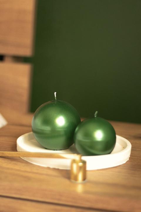 Immagine prodotto Hanah Home Green Ball Green Candle Set 2 Pieces (2 pz.)