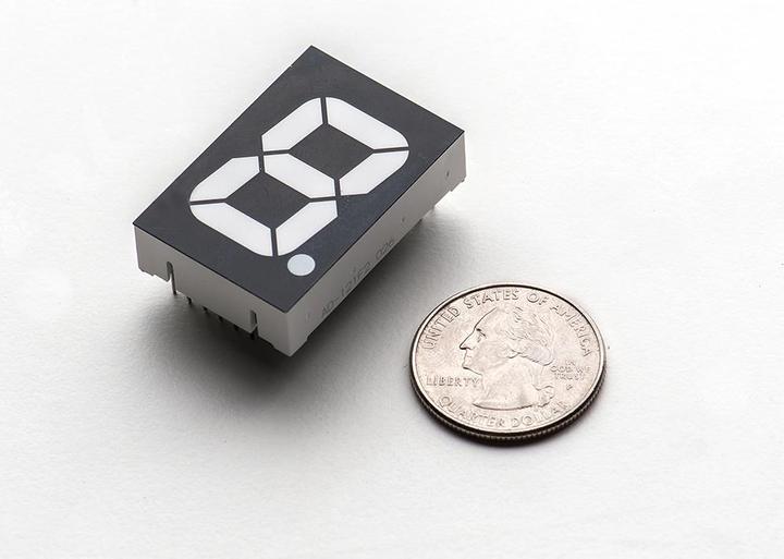 Actual product image Adafruit RGB 7-Segment Digit 2.5cm