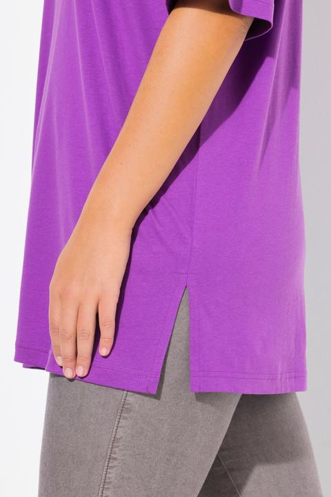 Actual product image Ulla Popken Basic Round Neck Short Sleeve Relaxed Fit Tee (46, 48)