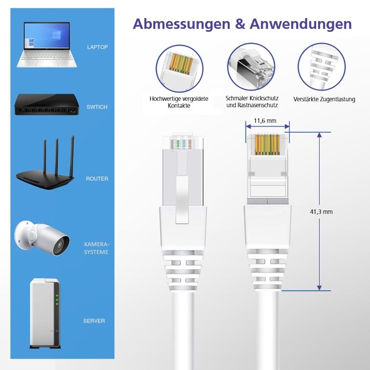 Produktbild Helos Herweck Patchkabel (S/UTP, CAT5e, 3 m)