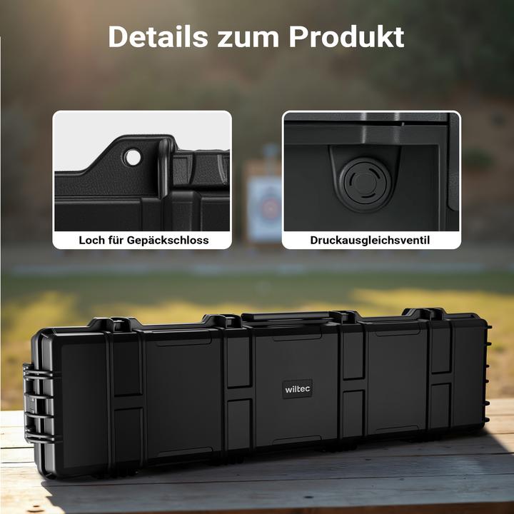 Produktbild Wiltec Waffenkoffer 137,8x38,3x17,5cm Langwaffen Gewehrkoffer Koffer Gewehr