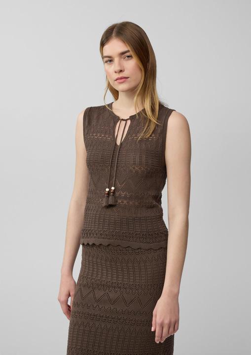 Produktbild s.Oliver Strickpullunder Stricktop im Slim Fit mit Ajourmuster (36)