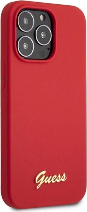Produktbild Guess GUHCP13XLSLMGRE iPhone 13 Pro Max 6.7" czerwony/burgundy hard case Silicone Vintage Gold Logo (Apple iPhone 13 Pro Max)