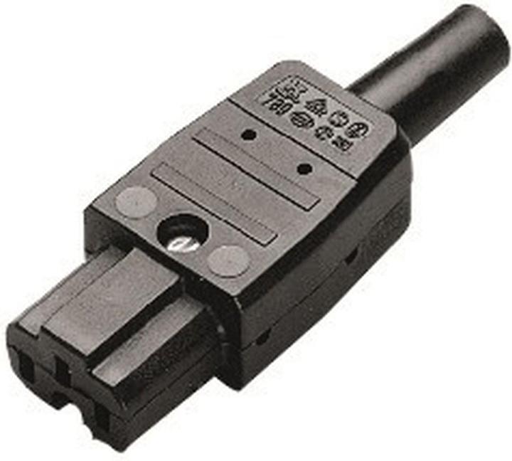 Actual product image Elbro Apparatus socket outlet type C15A 10A 230VAC straight max.155°C black IP20