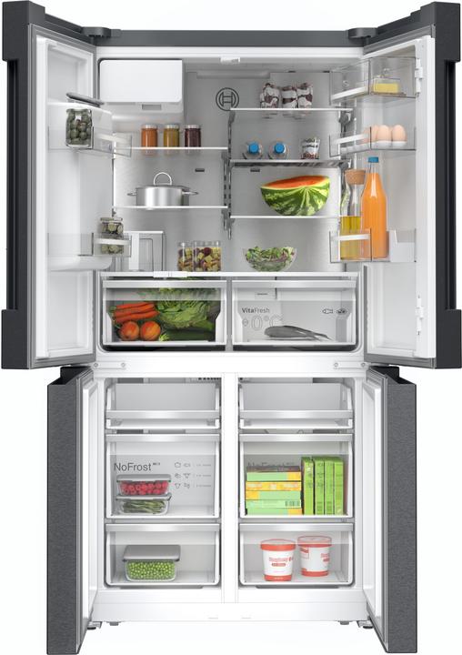 Immagine prodotto Bosch Hausgeräte Serie 6, frigorifero-congelatore combinato, multiporta, 183 x 90,5 cm, acciaio inox nero, KFI96AXEA (574 l)