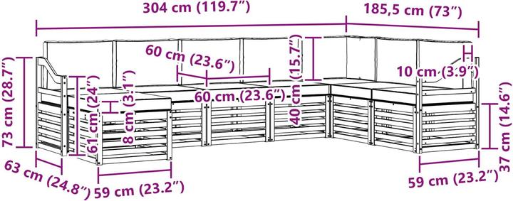 Produktbild vidaXL Outdoor-Sofa