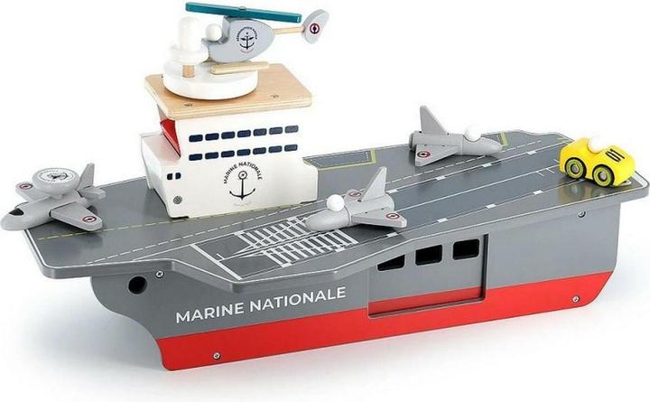 Actual product image Vilac Aircraft carrier + accessories - Marine national