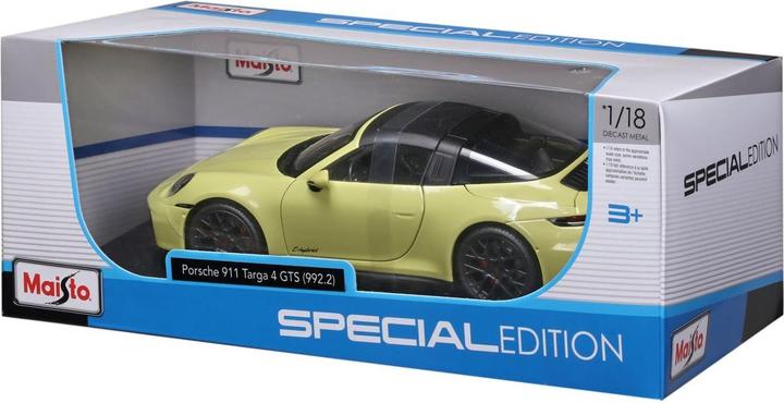 Produktbild Maisto Porsche 911 Targa 4 GTS 1/18 gelb