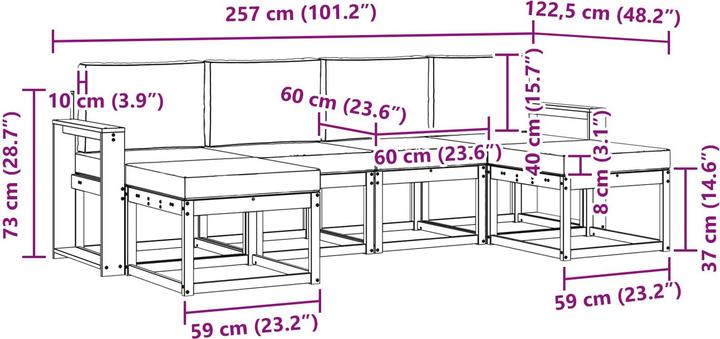 Produktbild vidaXL Outdoor-Sofagarnitur