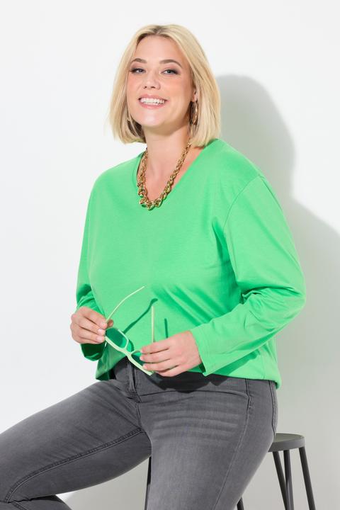 Immagine prodotto Ulla Popken Maglia dalle linee morbide con scollo a V e maniche lunghe (62)