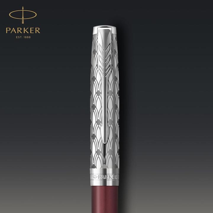 Immagine prodotto Parker Biros Sonnet Premium Metal & C.C. sw M (Acciaio inossidabile, Rosso, 1x)