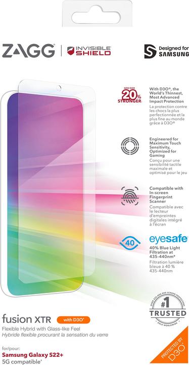 Produktbild Zagg Fusion XTR with D3O (1 Stück, Samsung Galaxy S22+)