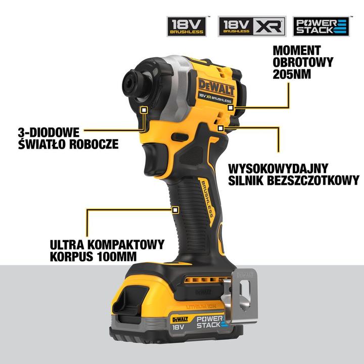 Produktbild DeWalt COMBO KIT 18V DCK2052H2T (DCD805+DCF850) 2x5.0Ah POWERSTACK TSTAK (2 Teile)