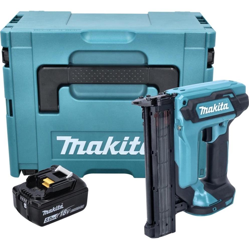 Thumbnail - Makita, Tacker + Nagelpistole, DFN 350 T1J Akku Stauchkopfnagler 18 V 15 - 35 mm + 1x Akku 5,0 Ah + Makpac - ohne Ladege...