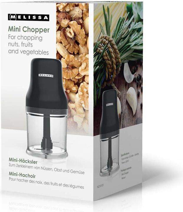 Produktbild Melissa Mini-Food Chopper | 200 W | 0,5 l | 1-Gang | Schwarz (500 ml, 200 W)