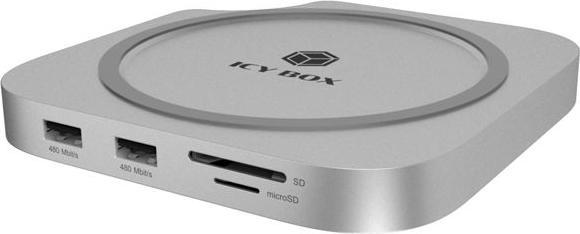 Actual product image Icy Box Club Dock 100 Mac mini Docking Station mit NVMe (USB-C, 4 ports)