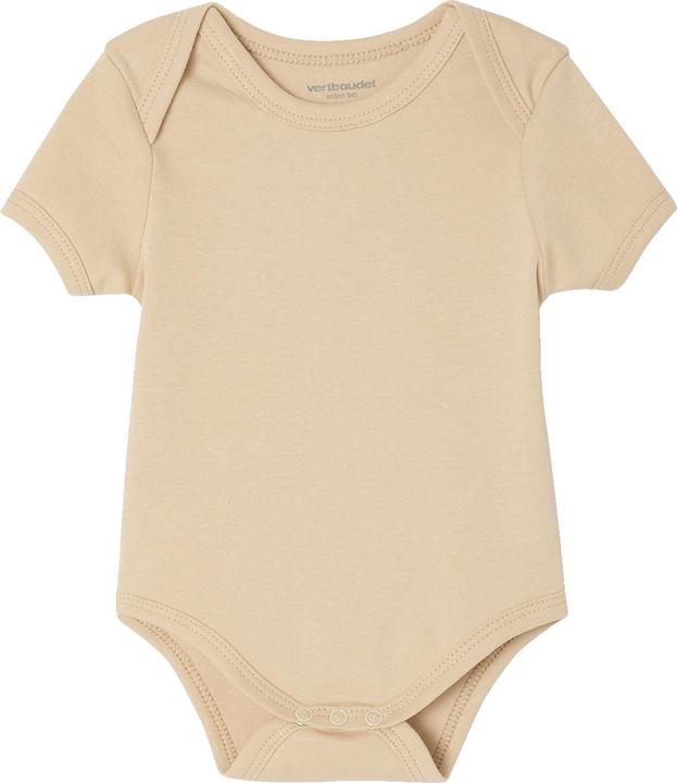 Image du produit Vertbaudet Bio-Kollektion: 3er-Pack Baby Bodys mit kurzen Ärmeln, Safari-Motive (74)