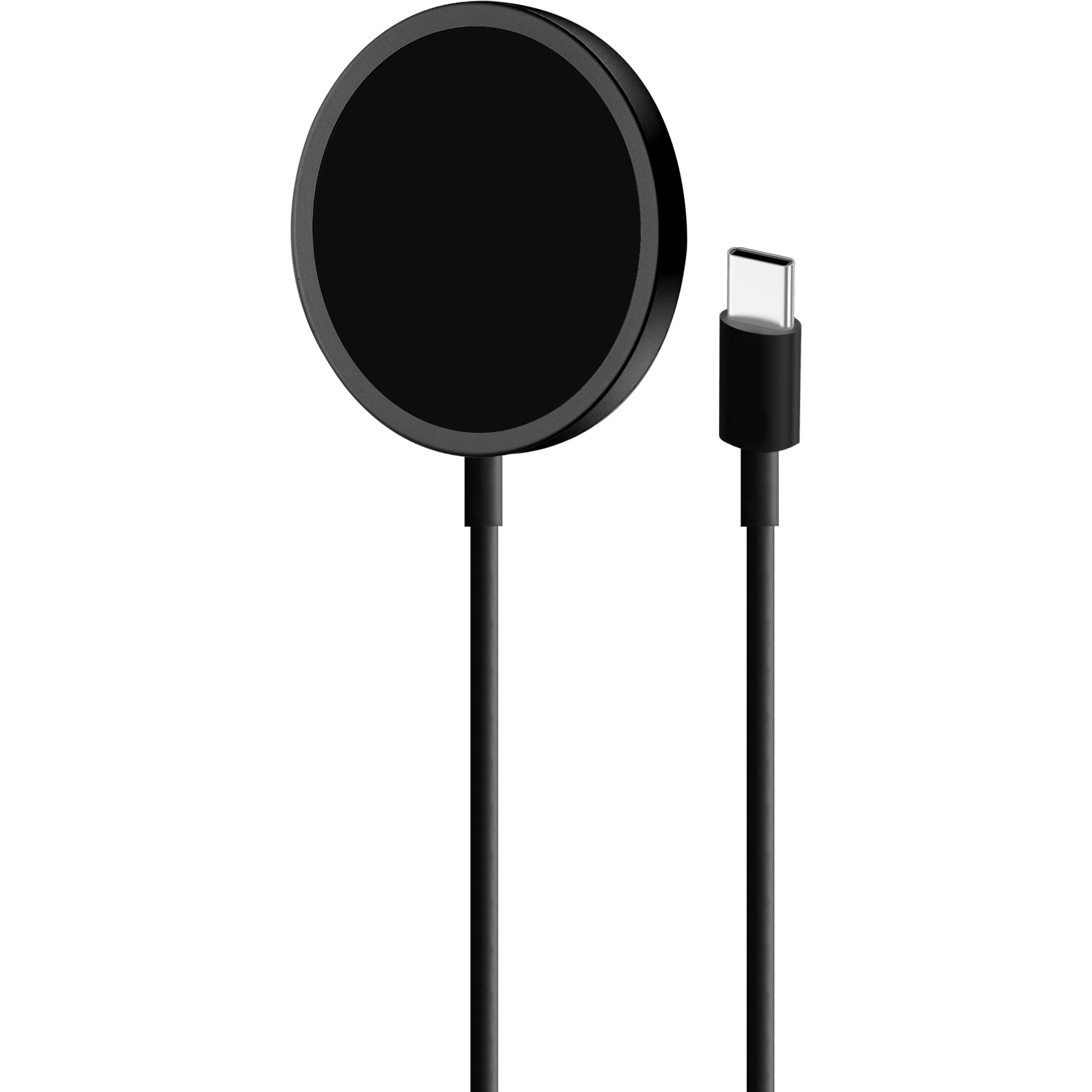 Puro Magnetic Charging Cable USB-C Magsafe – Ładowarka bezprzewodowa indukcyjna 15W (czarny) (15 W), Wireless Charger, S...