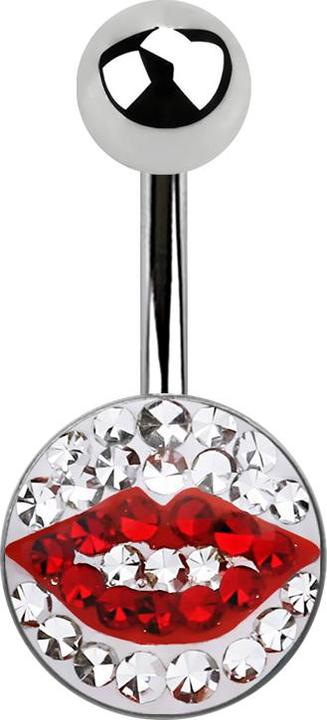 Image du produit Star Piercing Banane argentée avec bouche à baiser (sans laiton, Acier chirurgical 316L)